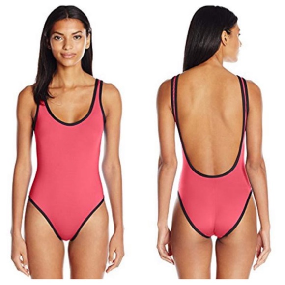 Kenneth Cole Reaction On the Edge One-piece Swimsuit with Contrast Edge Details - Picture 6 of 6